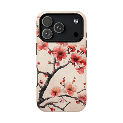 Crimson Silk Flora · Tough+ Custodia per iPhone · Magsafe