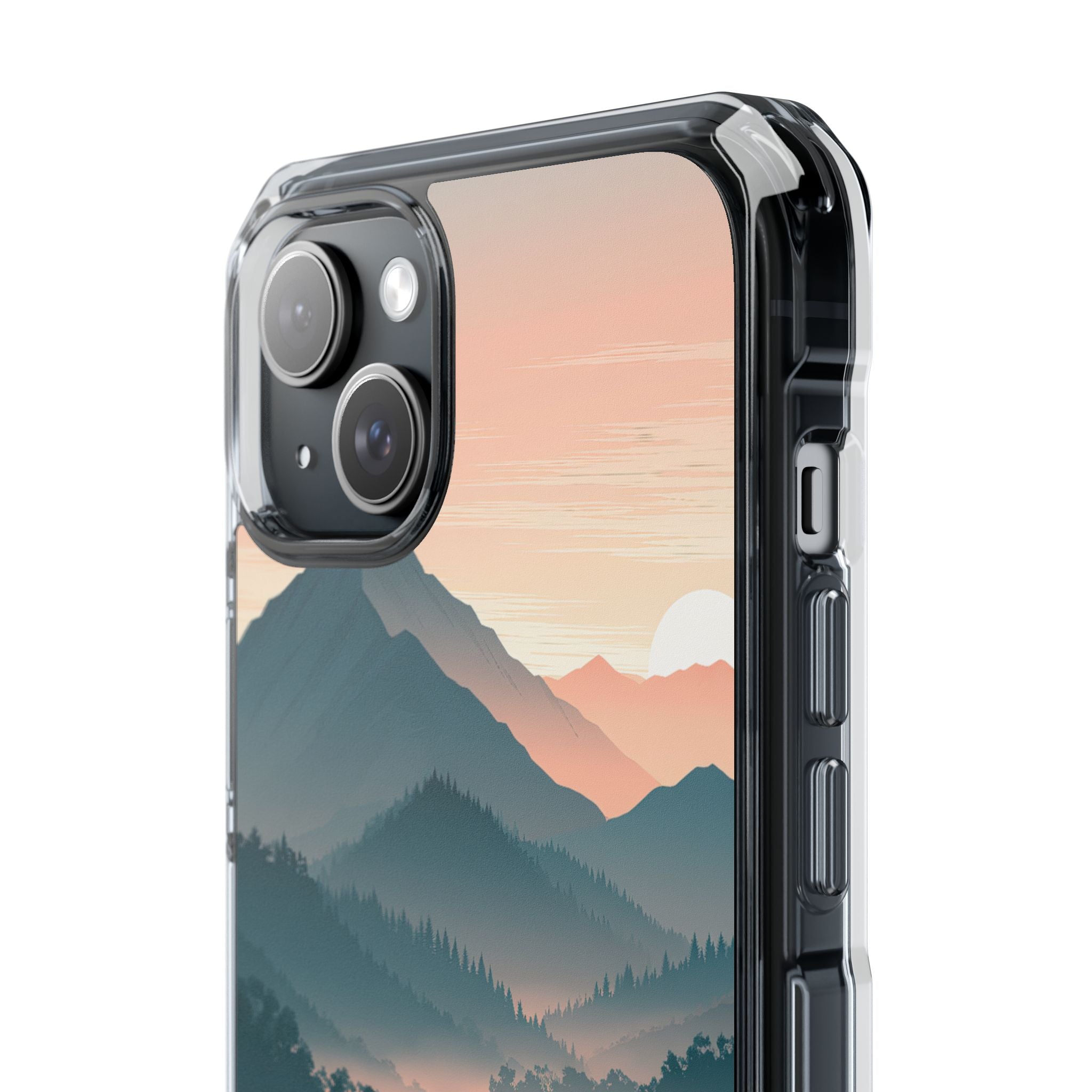 Teal Impact MagSafe Phone Case for iPhone - Alpine Teal Horizon