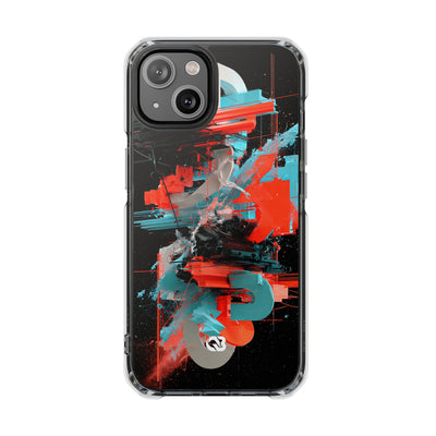 Fragmented Cyber Core · Clear Impact Magnetic Phone Case for iPhone ·  Black
