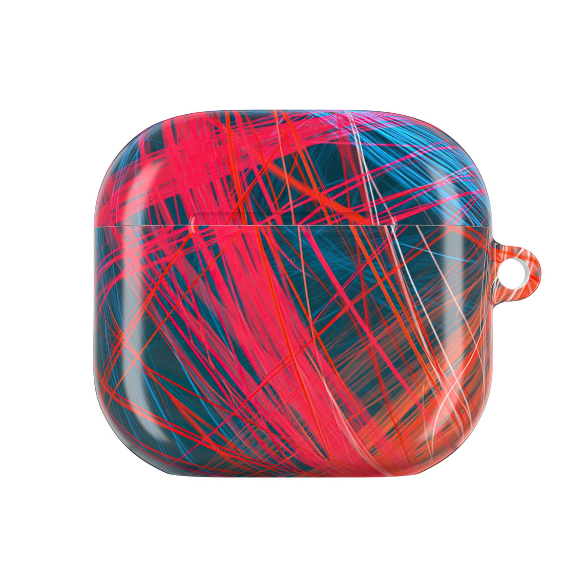 Neon Fiber Stream · Hard Case for AirPods & AirPods Pro · Red