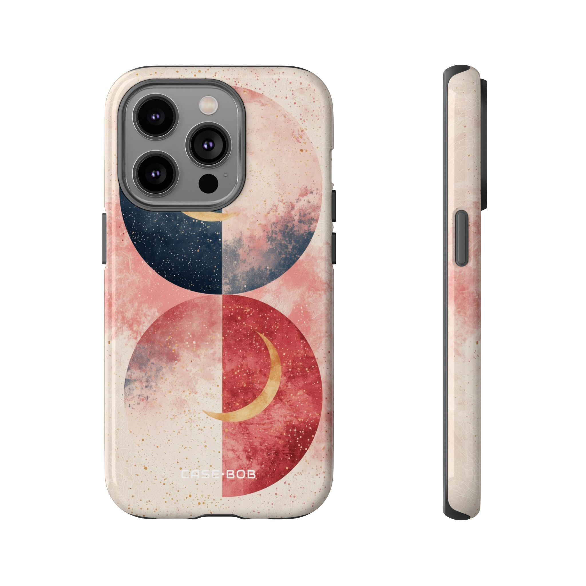 Golden Crescent Circles iPhone 14 Pro Case - Tough