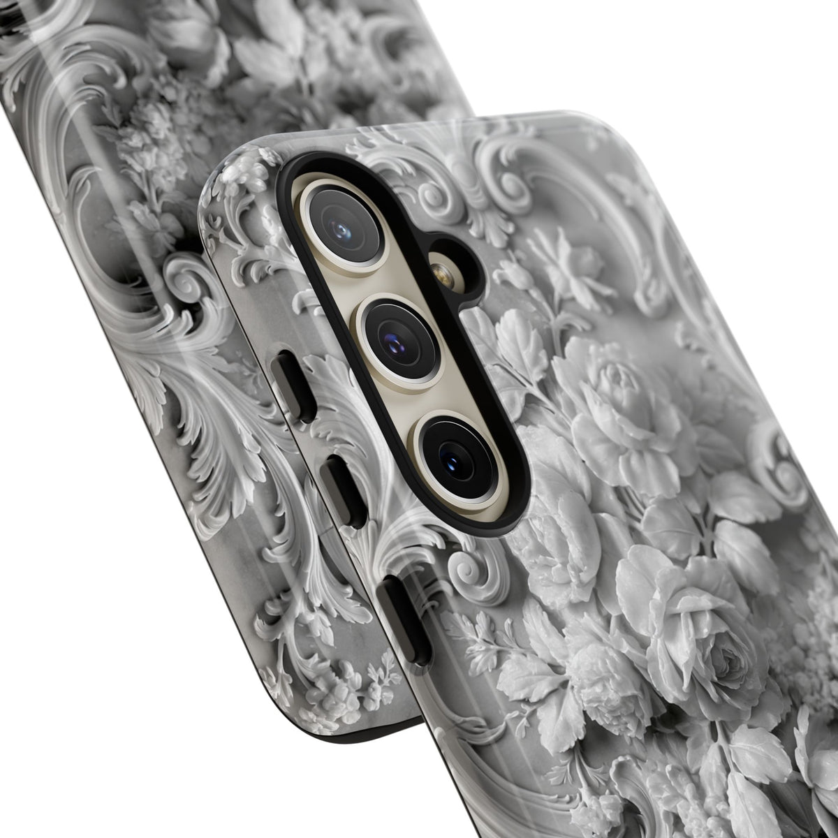 Rococo Marble Rose · Tough Phone Case for Samsung · White