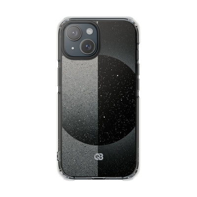 Black Impact MagSafe Phone Case for iPhone - Lunar Static Orbit