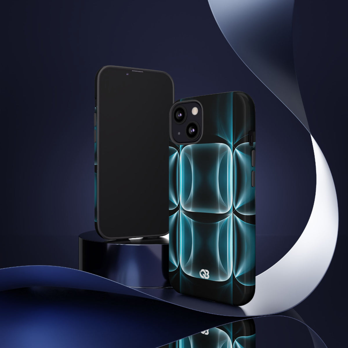 Cyan Core Matrix · Tough Phone Case for iPhone · Blue