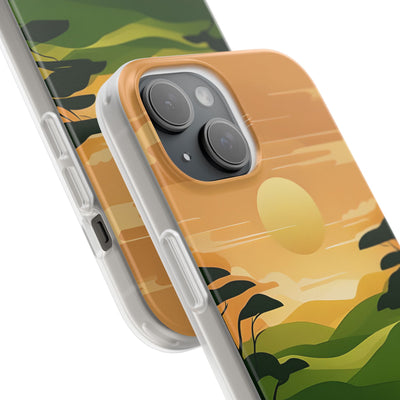 Verdant Horizon Sun · Soft Phone Case for iPhone