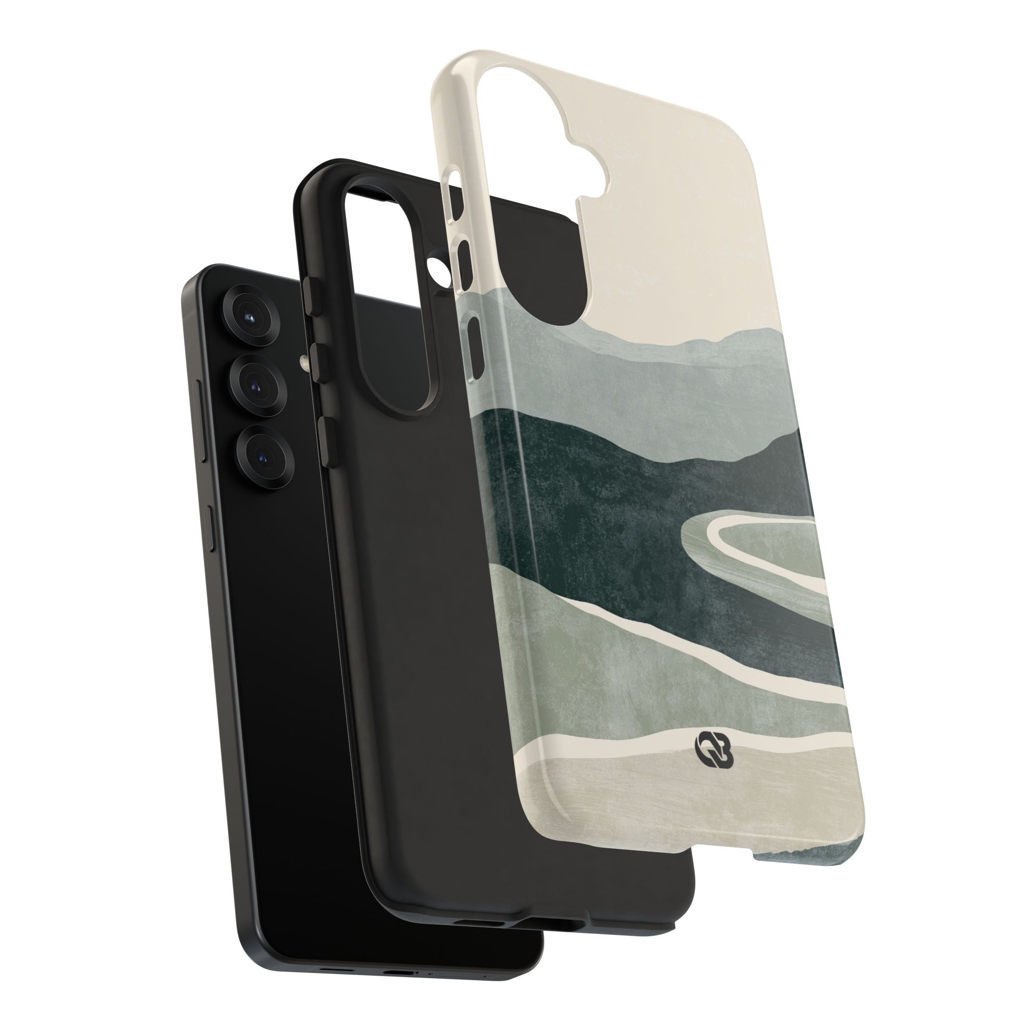 Green Tough Phone Case for Samsung - Misty Sage Valley