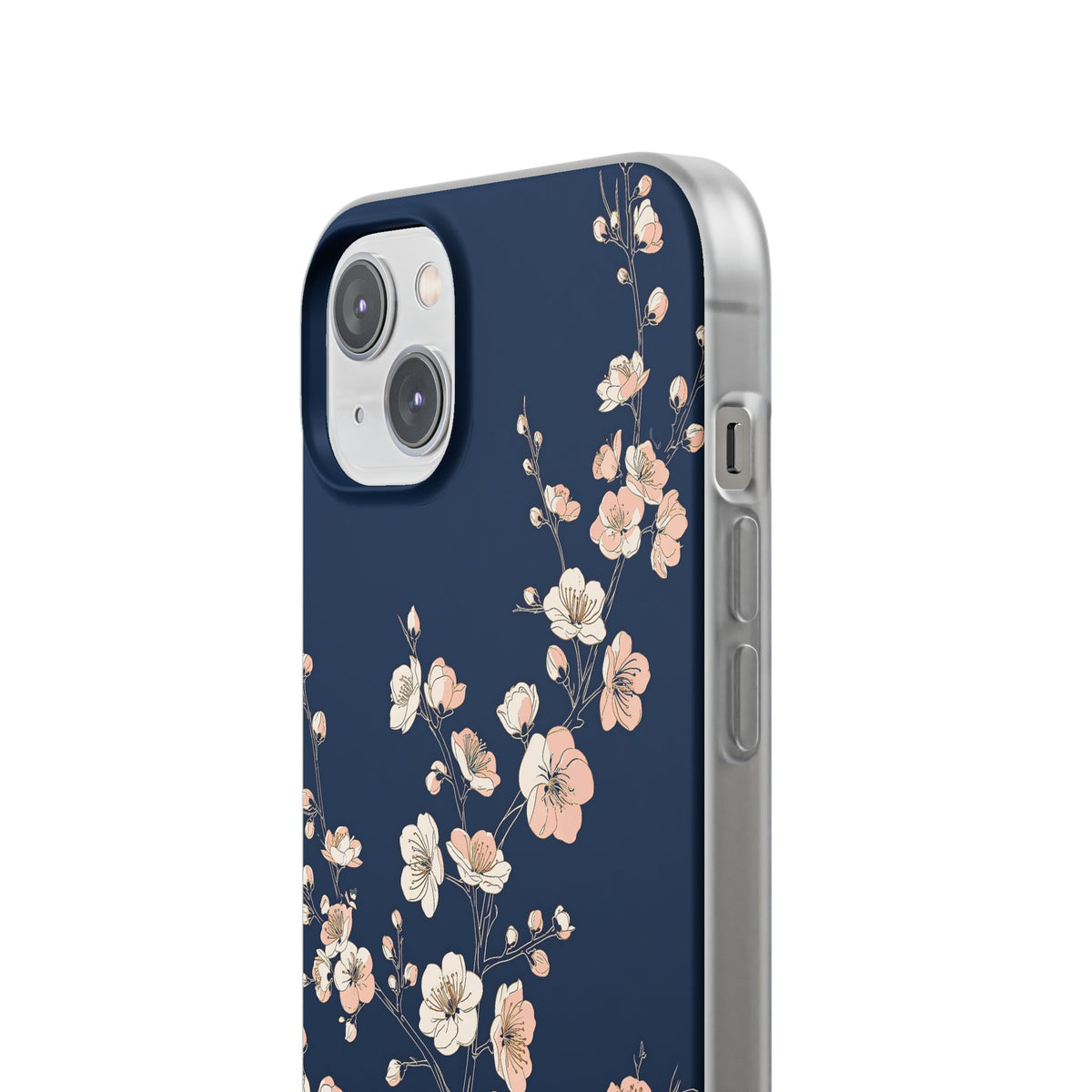 Midnight Plum Blossom · Lite Phone Case for iPhone ·  Blue