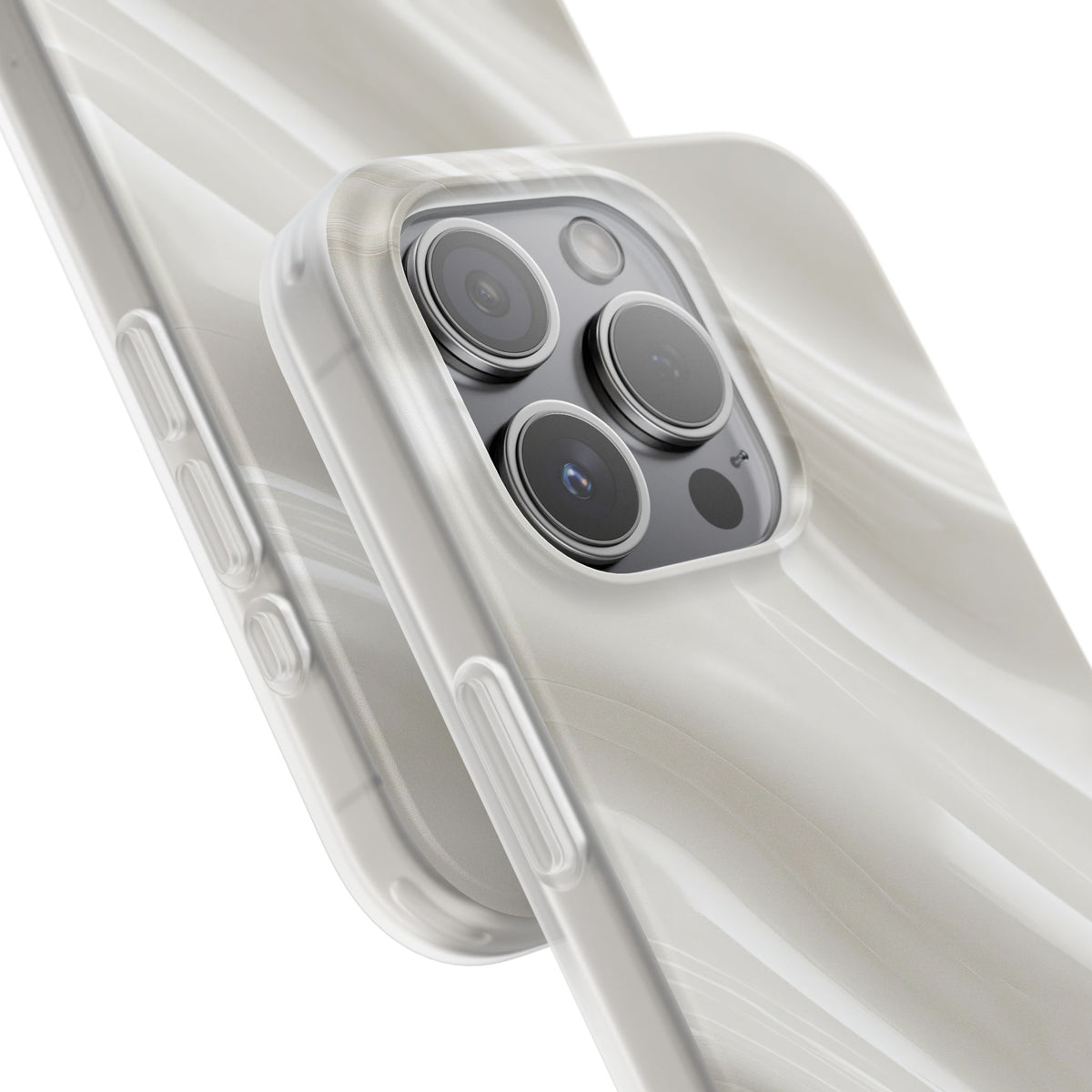 Liquid Enamel Fold · Lite Phone Case for iPhone ·  White