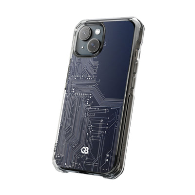 Blue Impact MagSafe Phone Case for iPhone - Cobalt Data Stream