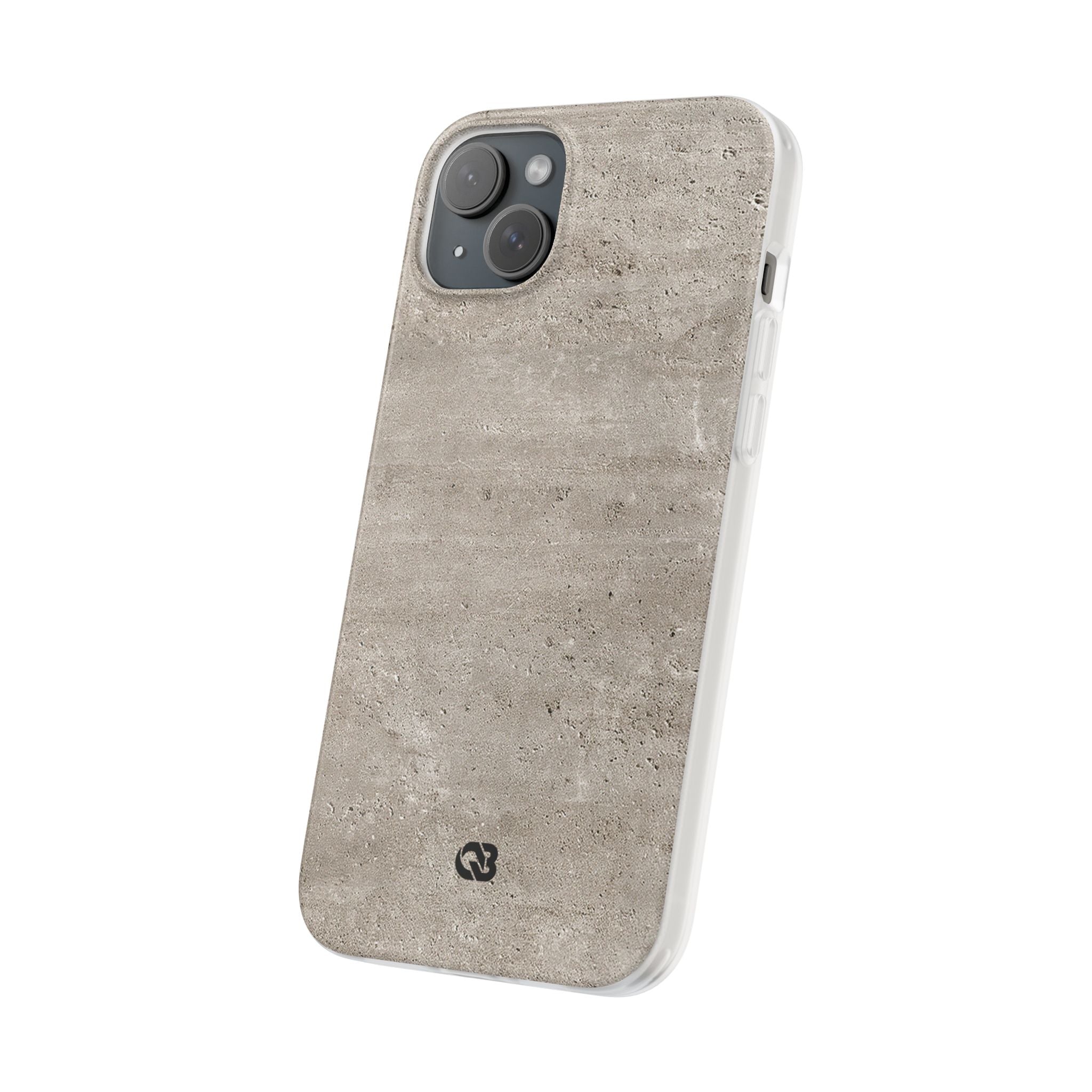 Grey Lite Phone Case for iPhone - Brutalist Stone Grit