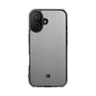 Grey Impact MagSafe Phone Case for iPhone - Chrome Mesh Warp