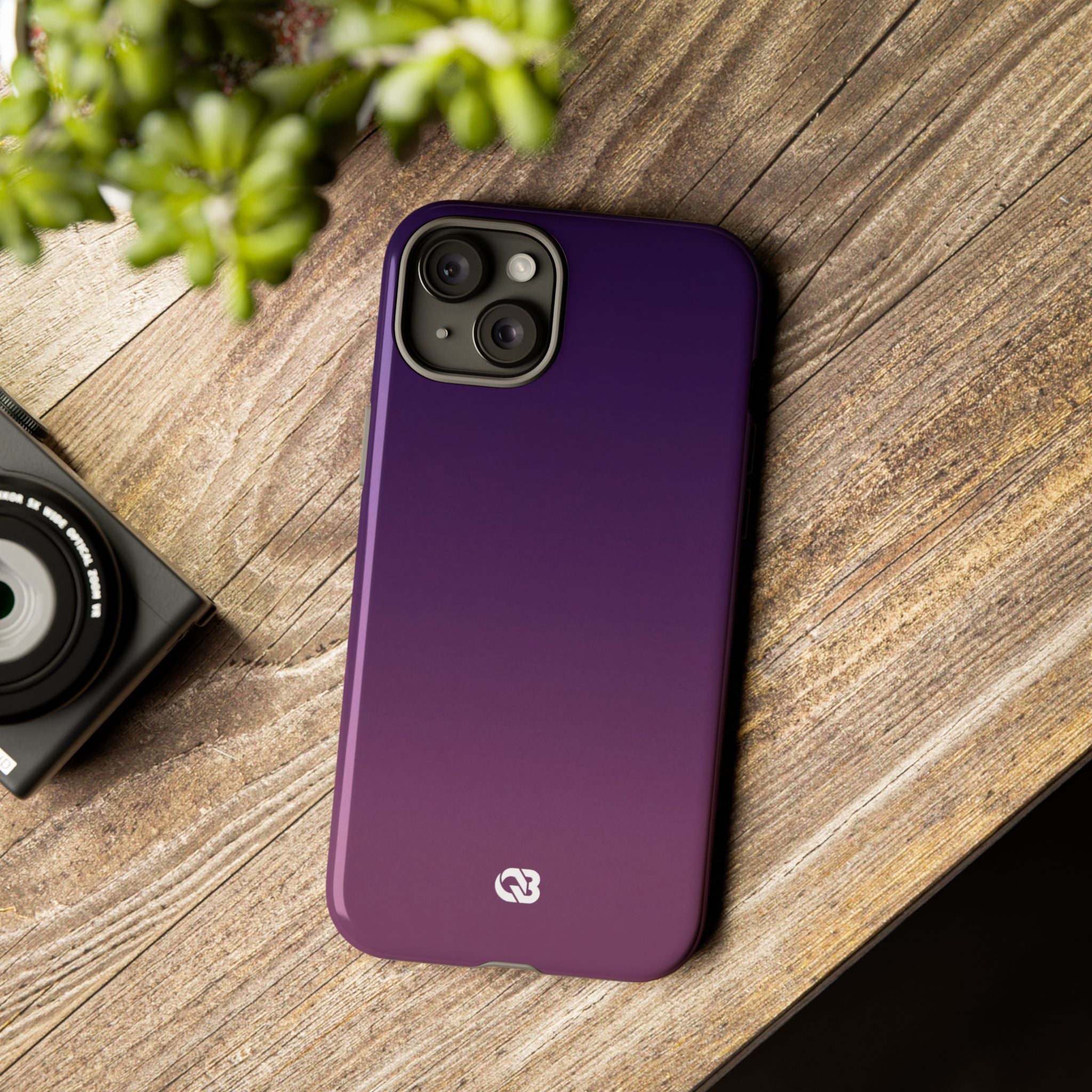Purple Tough Phone Case for iPhone - Nocturnal Plum Fade