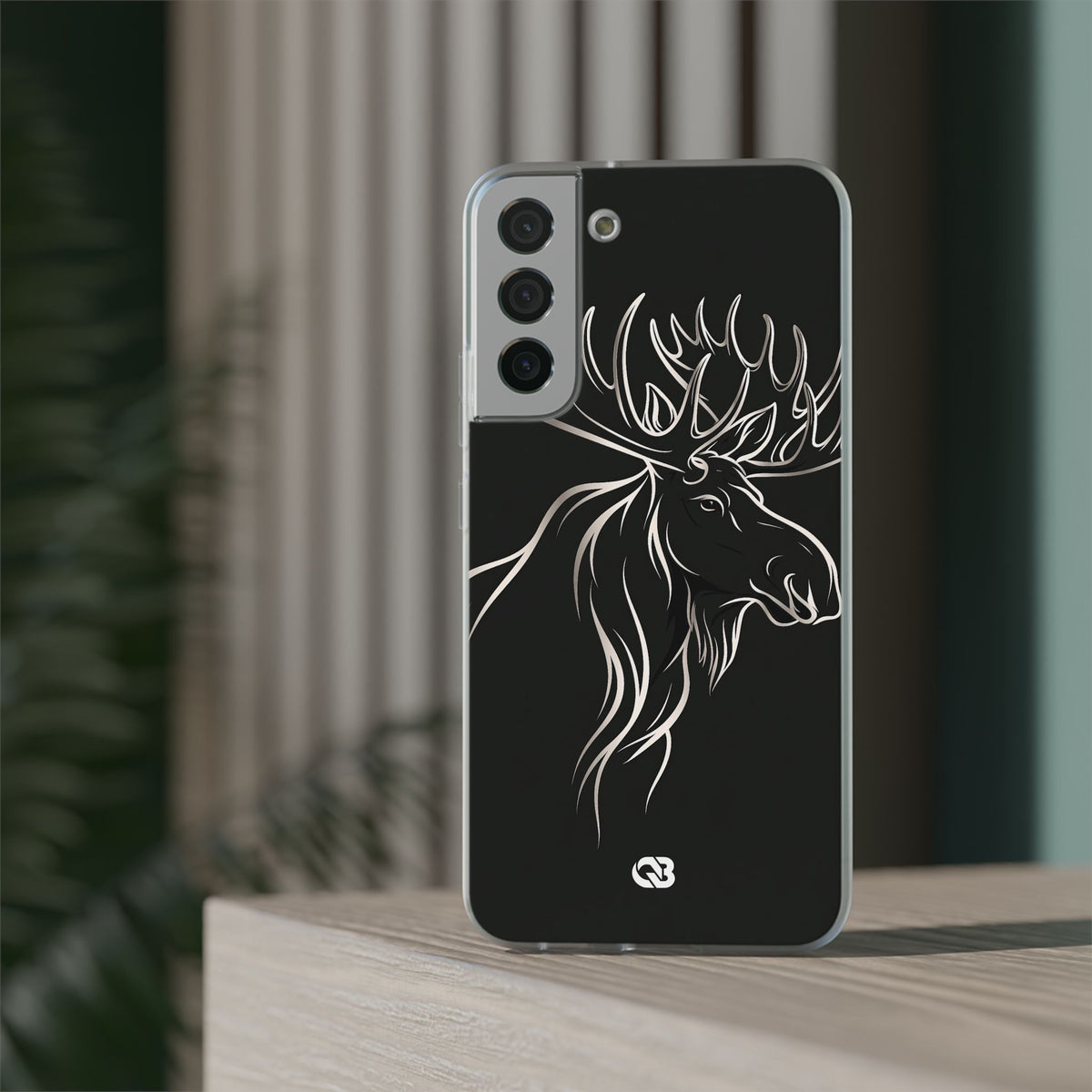 Nordic Moose Contour · Lite Phone Case for Samsung · Black