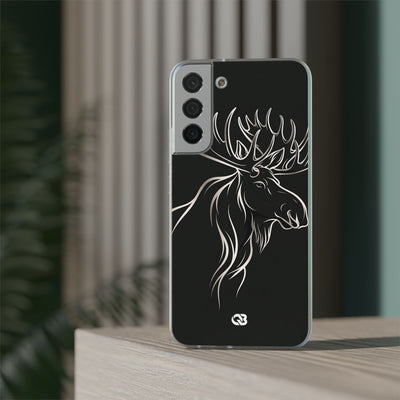 Nordic Moose Contour · Lite Phone Case for Samsung · Black