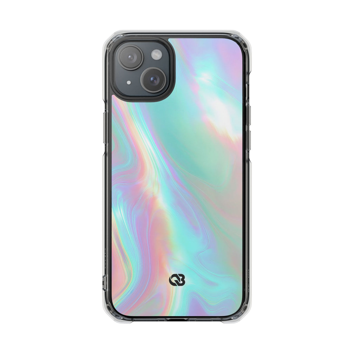 Prismatic Liquid Light · Clear Impact Magnetic Phone Case for iPhone · Teal