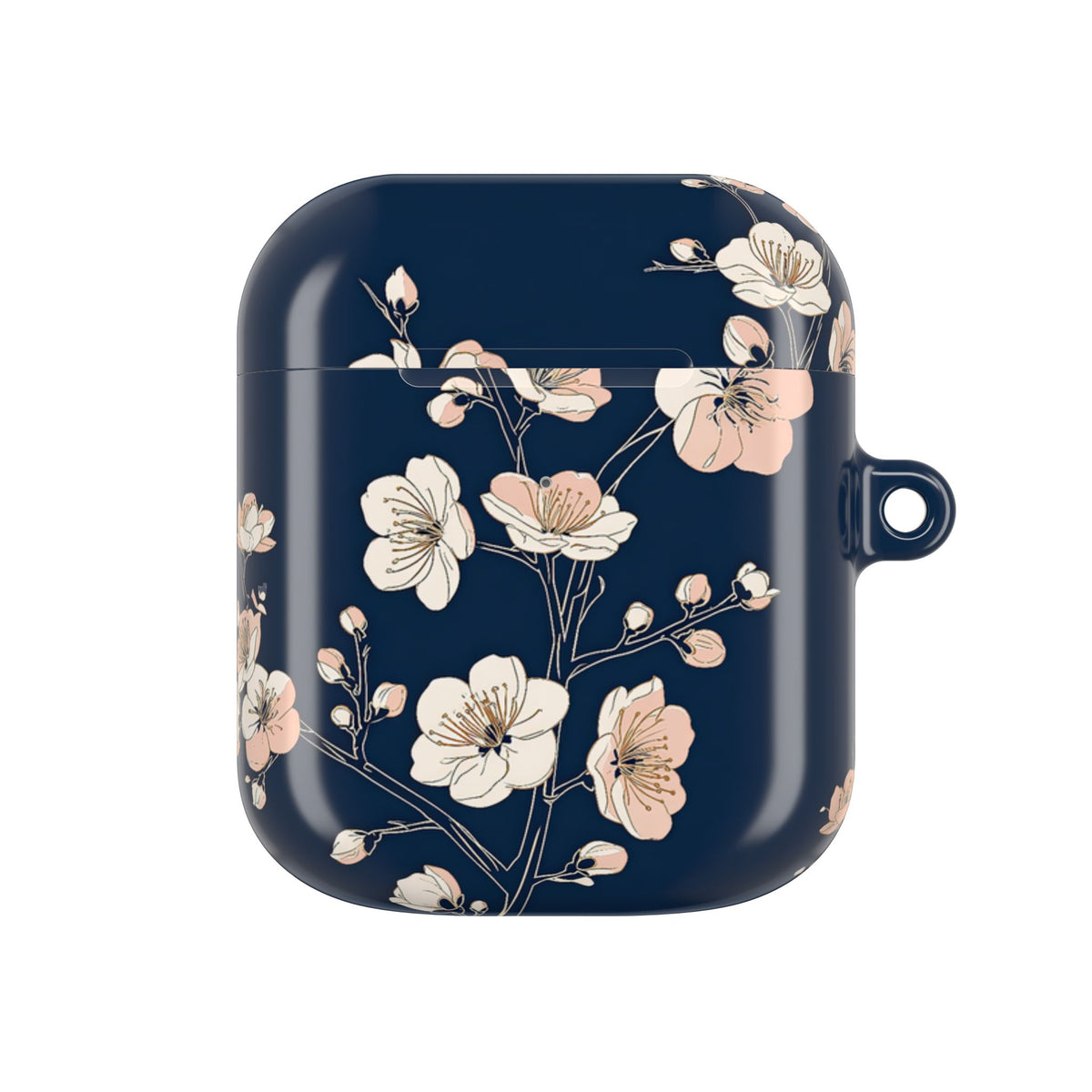 Midnight Plum Blossom · Hard Case for AirPods & AirPods Pro · Blue