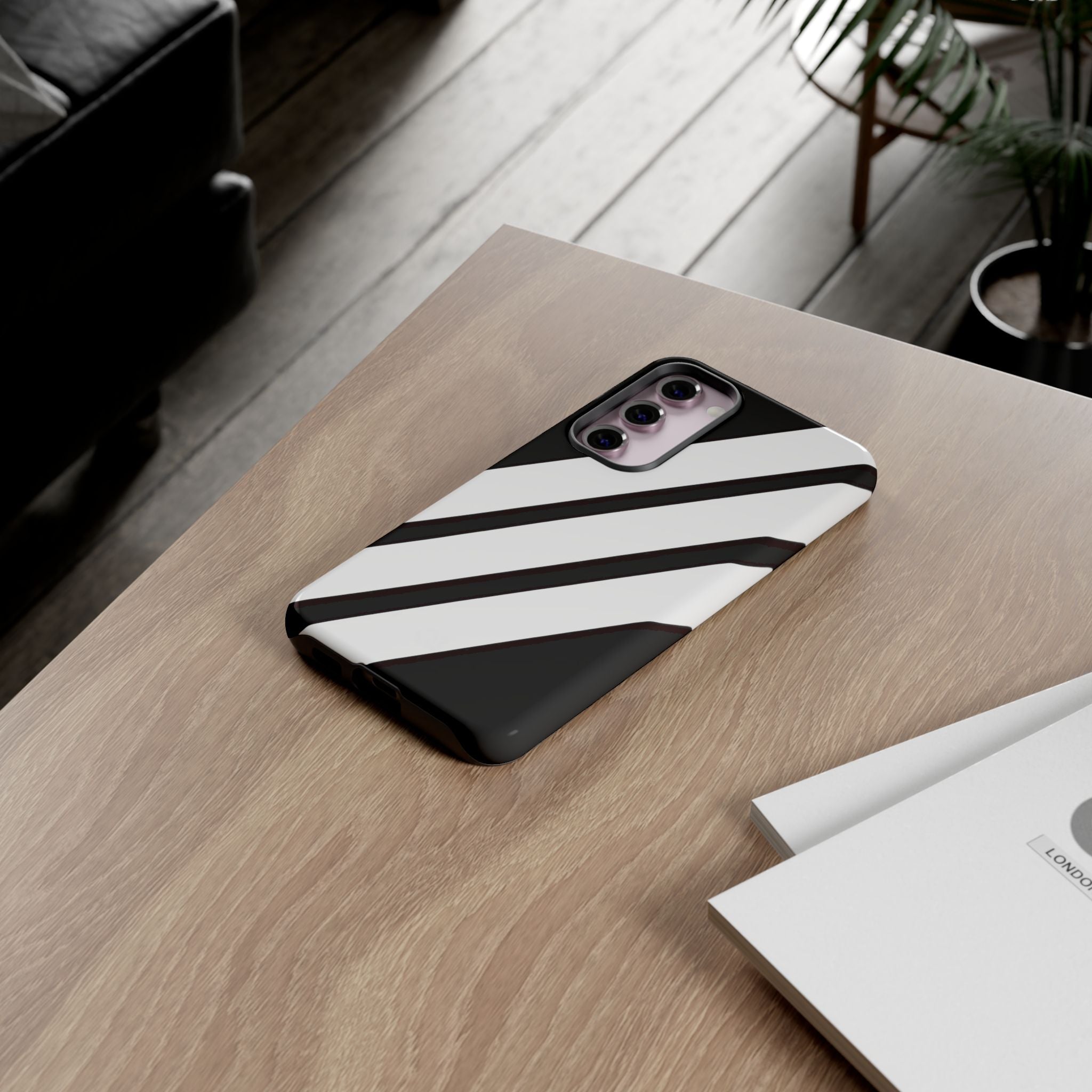 Obsidian White Bars · Tough Handyhülle für Samsung