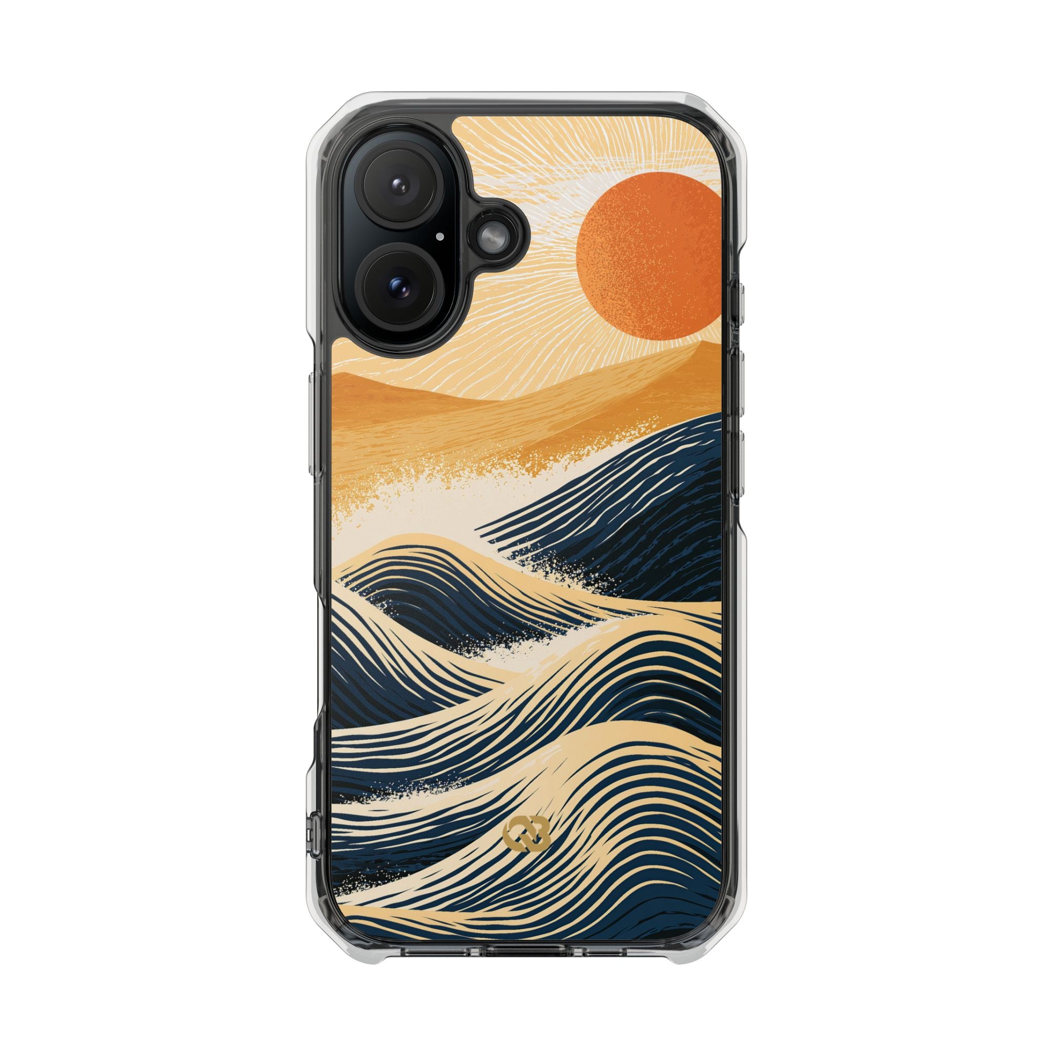 Blue Impact MagSafe Phone Case for iPhone - Kyoto Cresting Tide