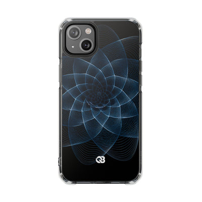 Blue Impact MagSafe Phone Case for iPhone - Cobalt Geometric Bloom
