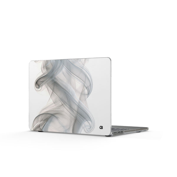 Vapor Noir · Clear Hard Case for MacBook · White