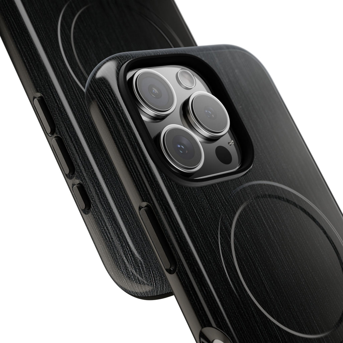 Obsidian Brushed Steel · Tough 2.0 Magnetic Phone Case for iPhone · Black