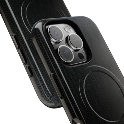 Obsidian Brushed Steel · Tough 2.0 Magnetic Phone Case for iPhone · Black