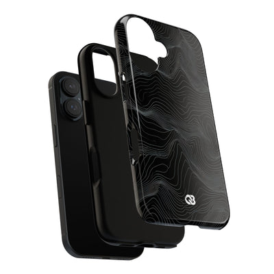 Obsidian Contour Elevation · Tough Phone Case for iPhone · Black