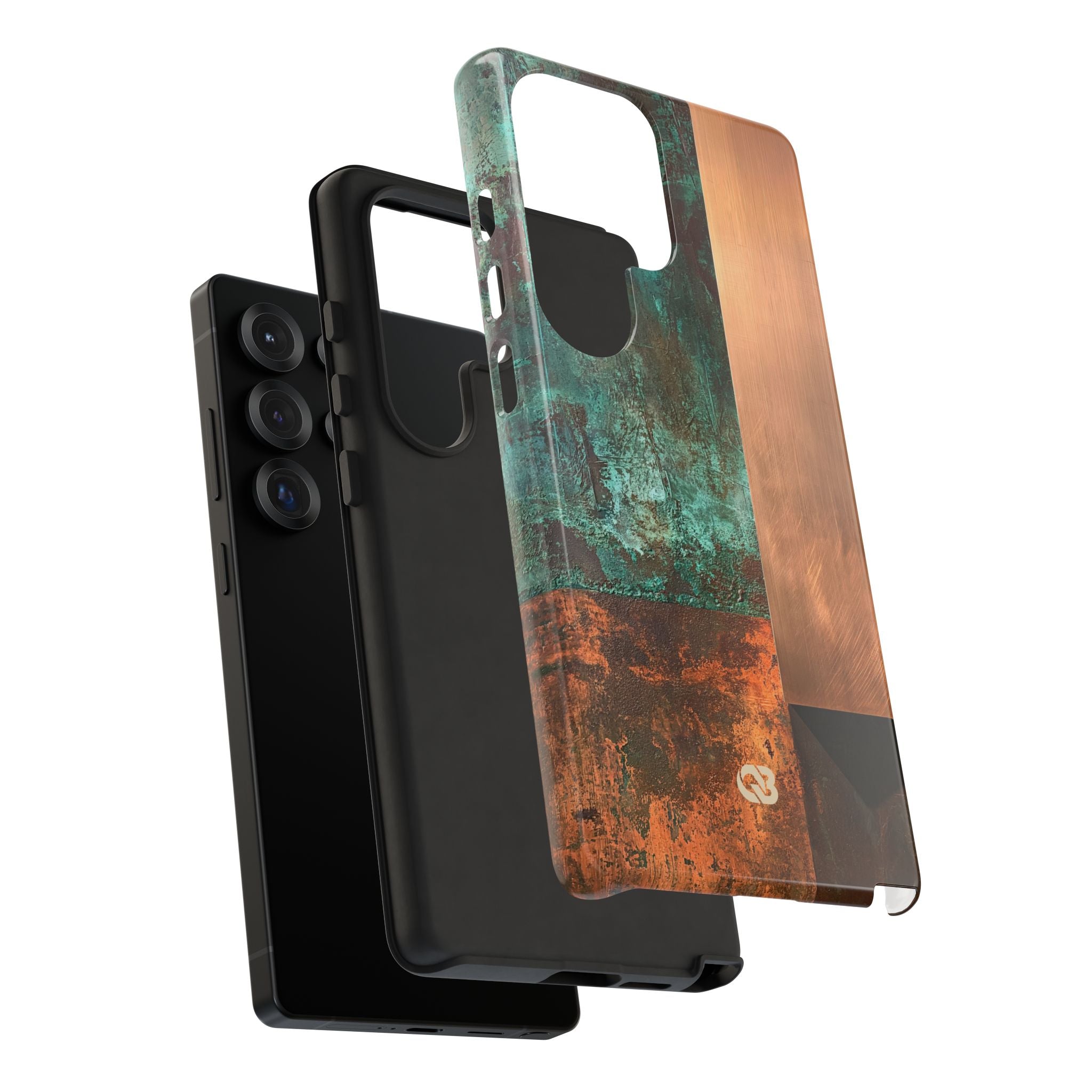 Teal Tough Phone Case for Samsung - Verdigris Copper Slab