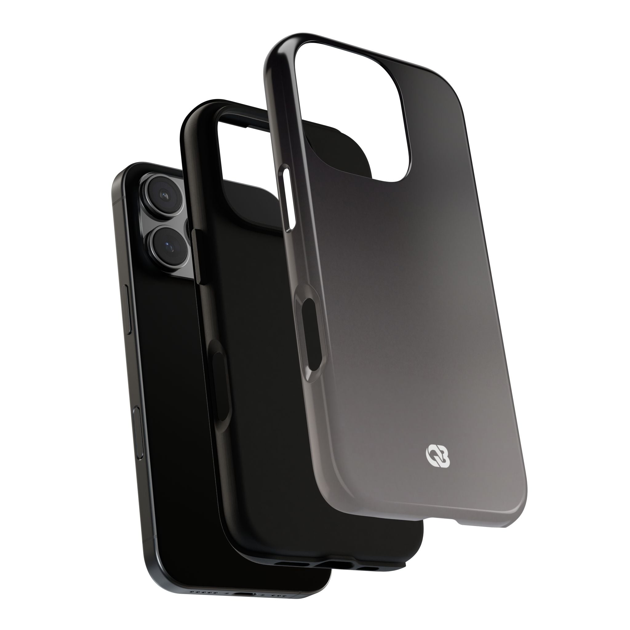 Grey Tough Phone Case for iPhone - Obsidian Ash Fade