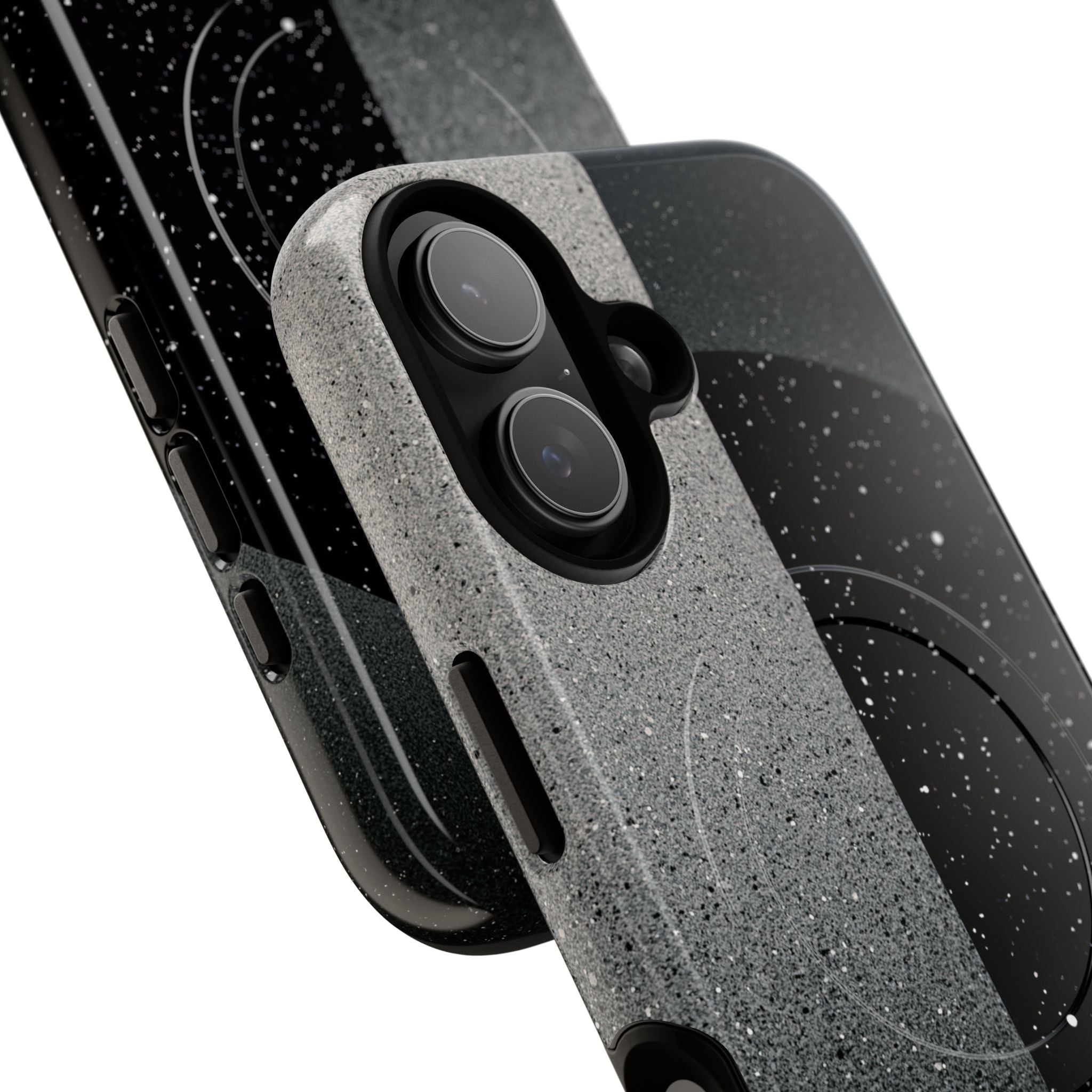 Black Tough 2.0 Magsafe Phone Case for iPhone - Lunar Static Orbit