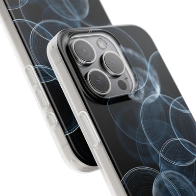 Blue Lite Phone Case for iPhone - Cyan Pulse Ripple