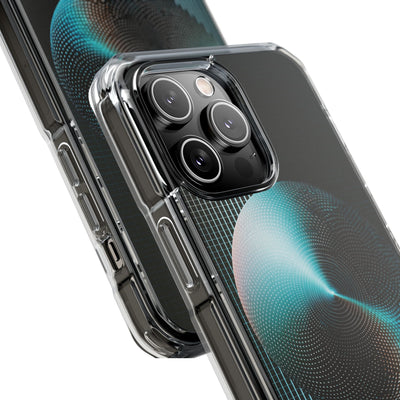Blue Impact MagSafe Phone Case for iPhone - Cyan Vector Sphere