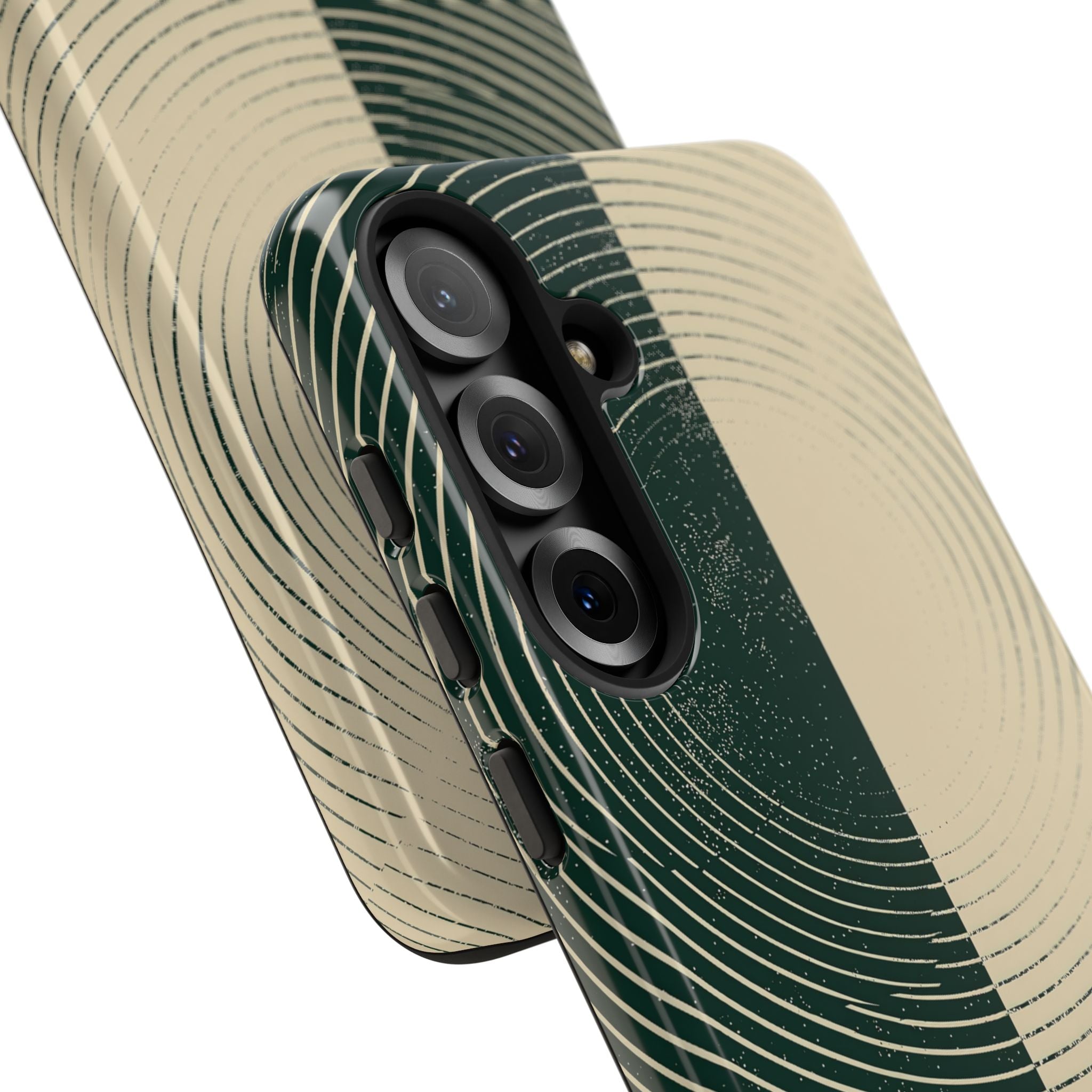 Green Tough Phone Case for Samsung - Evergreen Split Grain
