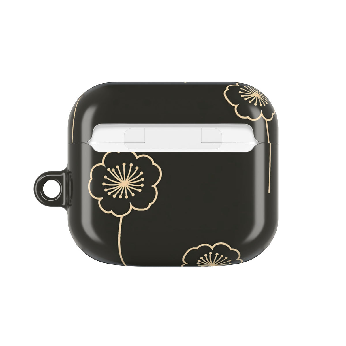 Nocturne Bloom Contours · Hard Case for AirPods & AirPods Pro · Black