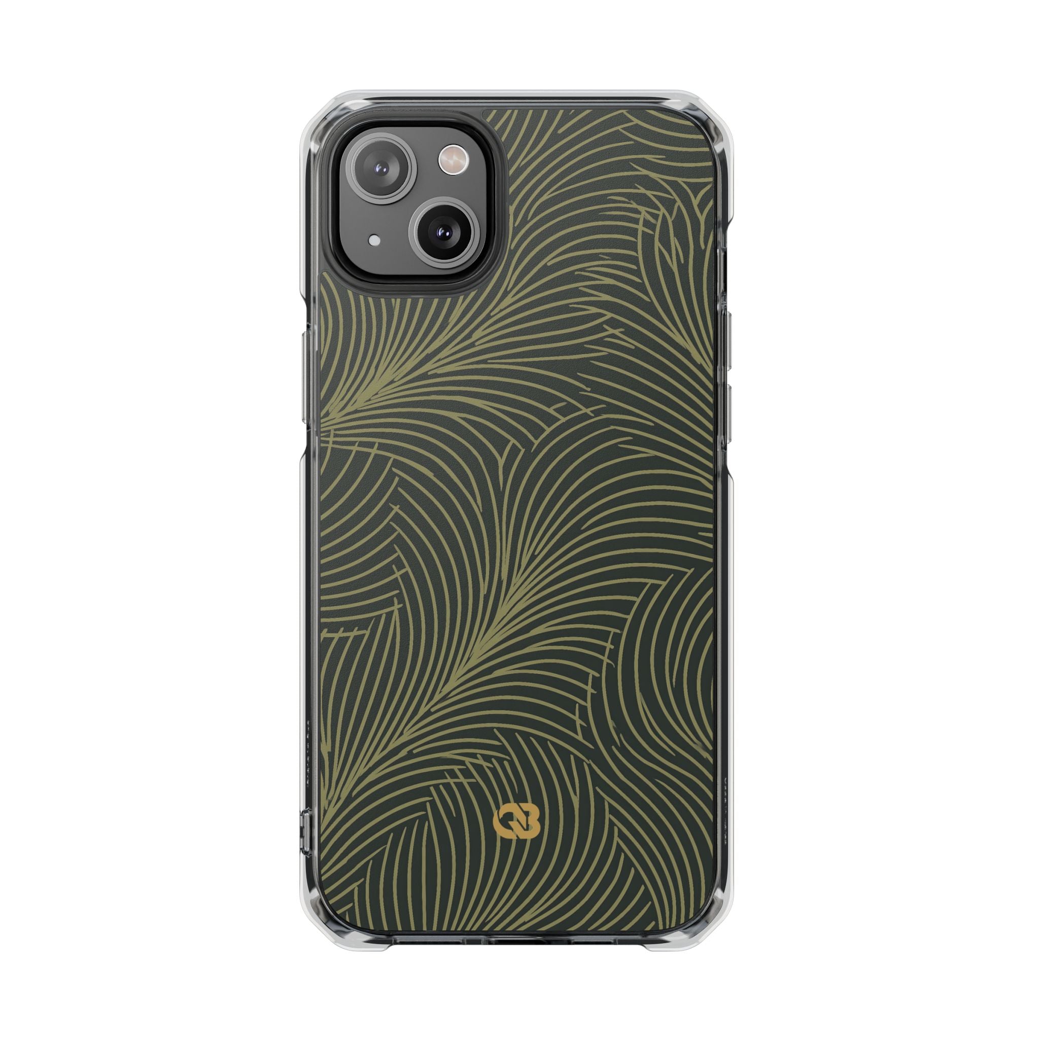 Green Impact MagSafe Phone Case for iPhone - Dark Olive Plume