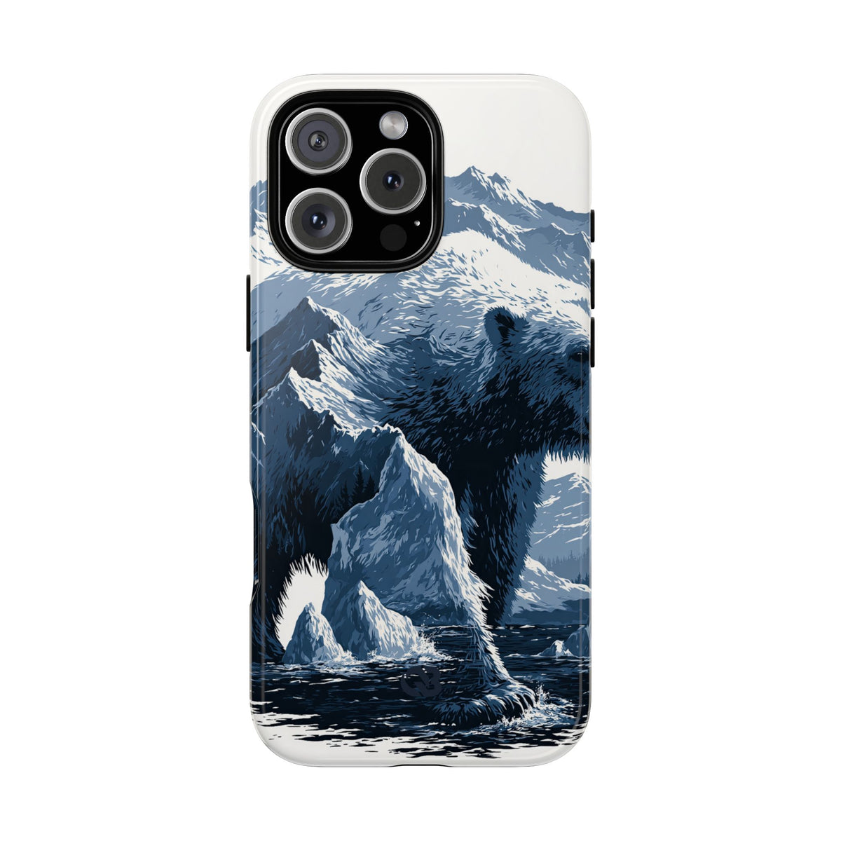 Fjord Summit Bear · Tough Phone Case for iPhone · Blue