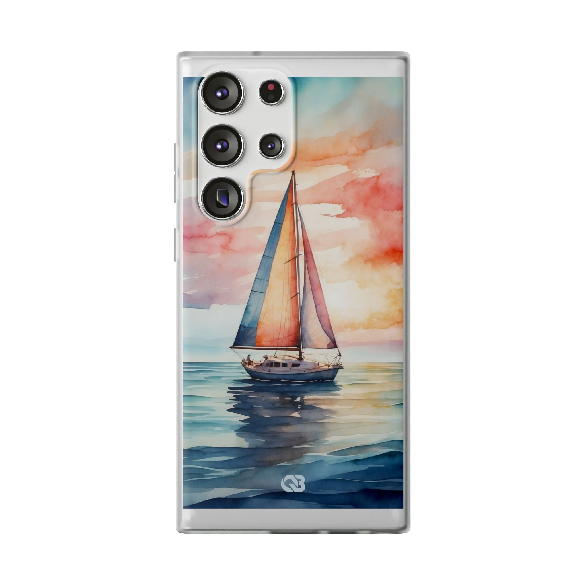 Crimson Horizon Sail · Soft Phone Case for Samsung