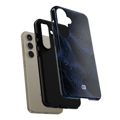 Blue Tough Phone Case for Samsung - Cobalt Contour Ridge