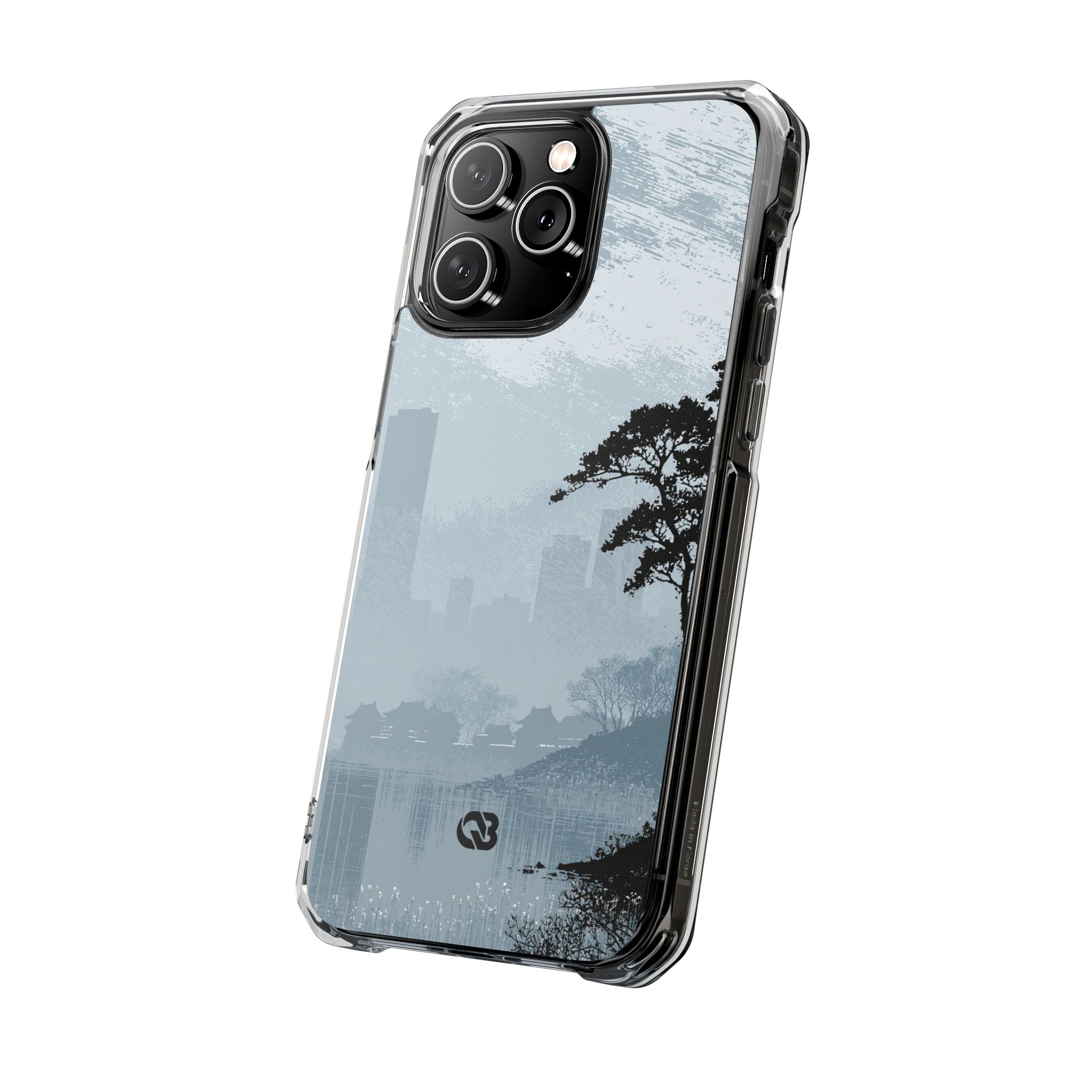 Grey Impact MagSafe Phone Case for iPhone - Steel Slate Zen