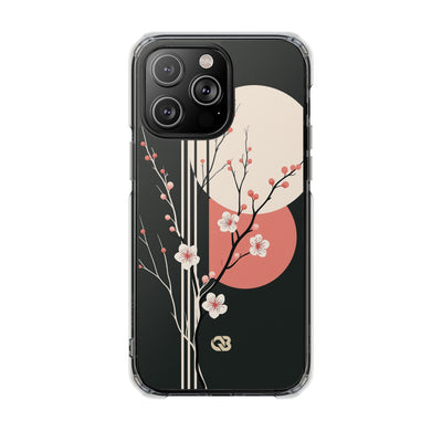 Black Impact MagSafe Phone Case for iPhone - Kyoto Midnight Blossom