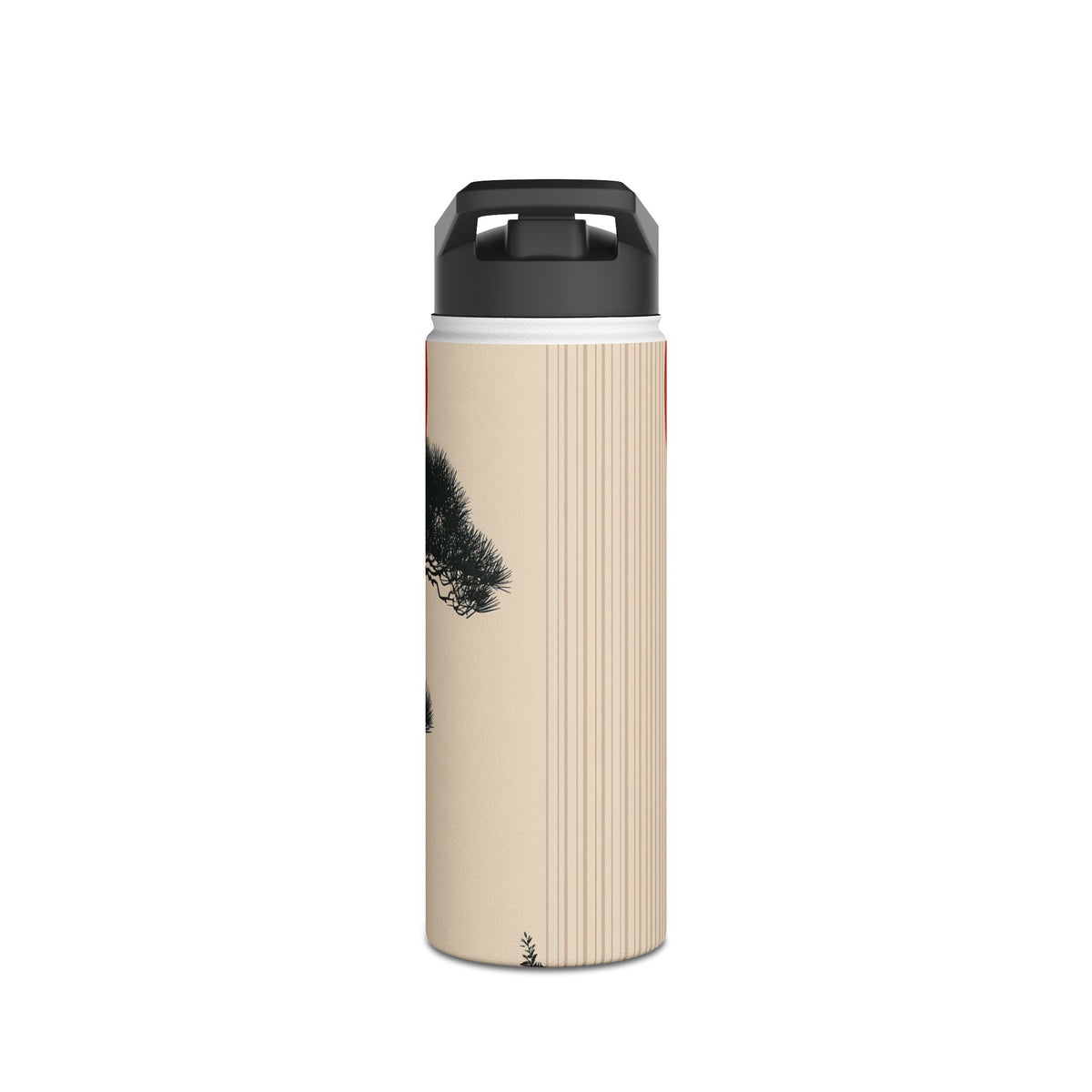 Crimson Sun Bonsai · Insulated Water Bottle · Beige