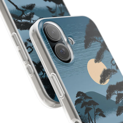 Blue Lite Phone Case for iPhone - Midnight Kyoto Pine