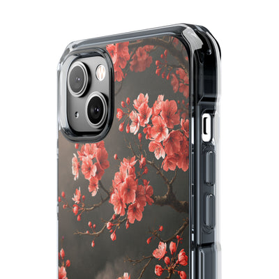 Dark Sakura Nocturne · Clear Impact Magnetic Phone Case for iPhone ·  Black