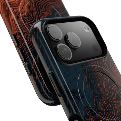 Black Tough 2.0 Magsafe Phone Case for iPhone - Volcanic Basalt Map