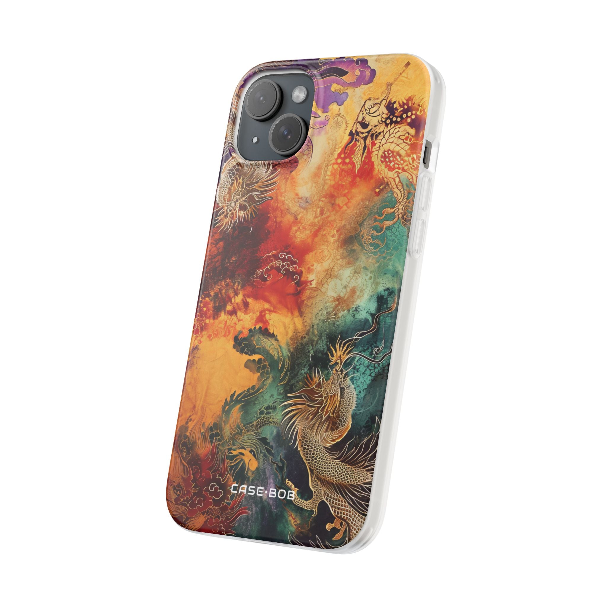 Dragon Ember iPhone 15 Plus Cover - Blød