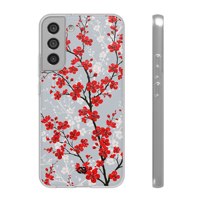 Grey Lite Phone Case for Samsung - Crimson Sakura Slate