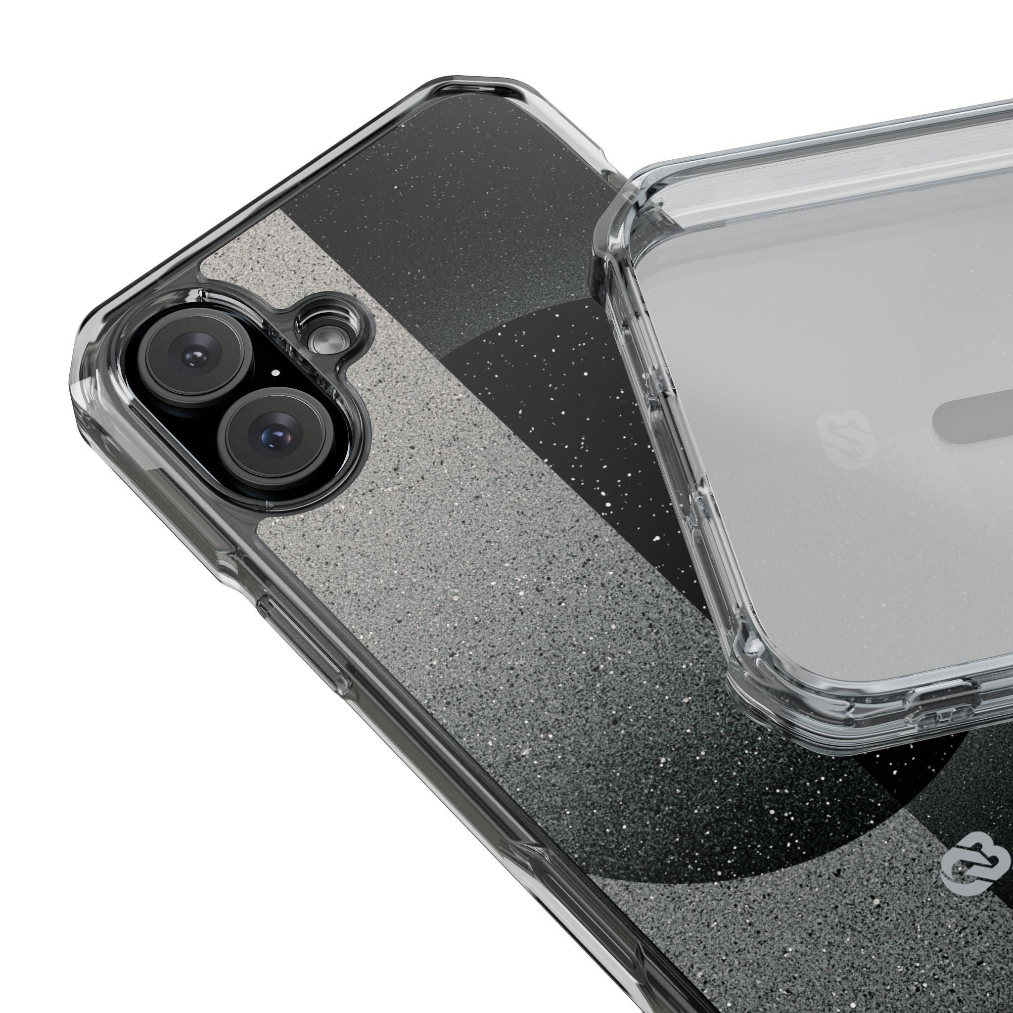 Black Impact MagSafe Phone Case for iPhone - Lunar Static Orbit