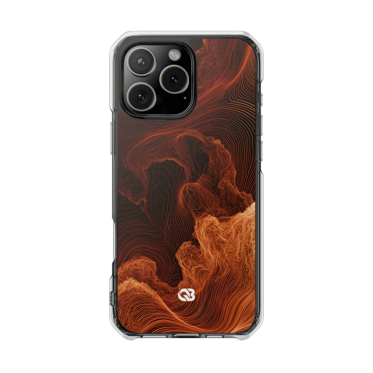 Amber Filament · Clear Impact Magnetic Phone Case for iPhone · Orange