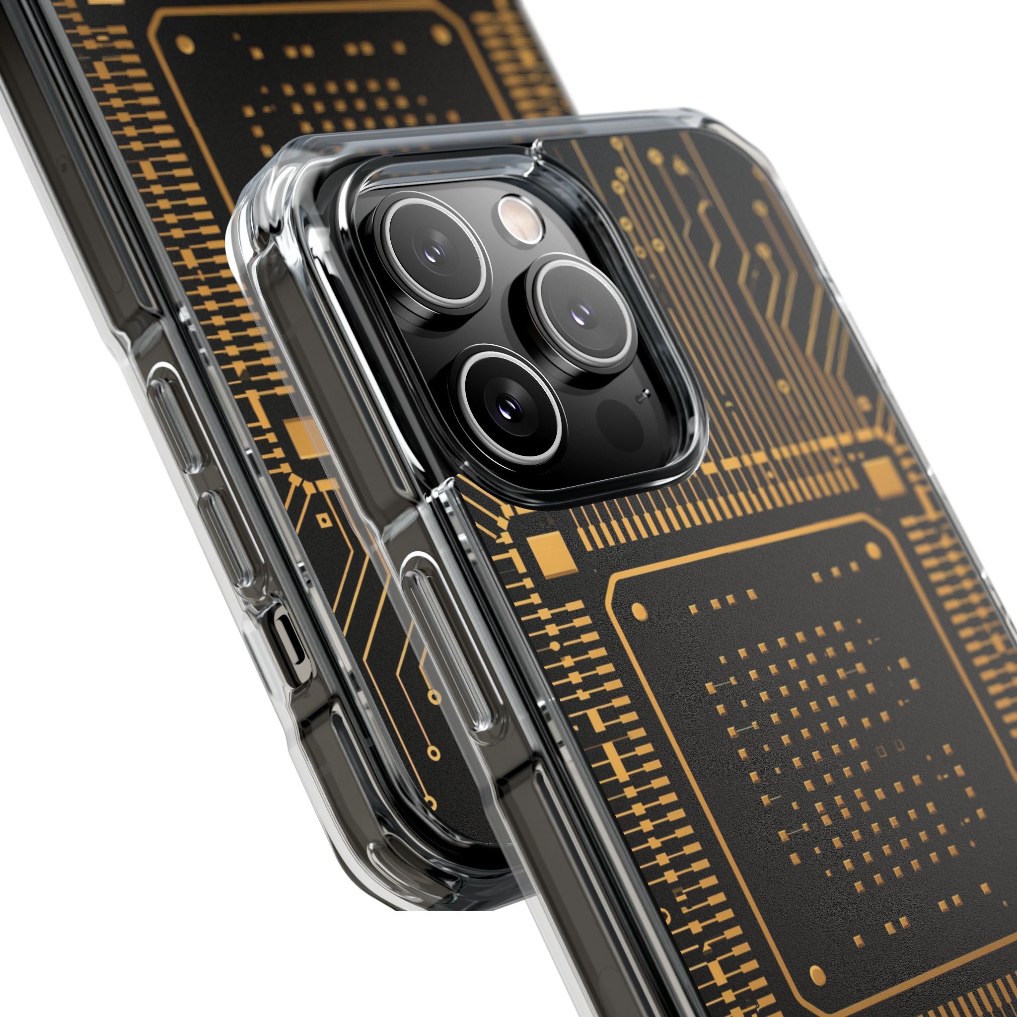 Gold Impact MagSafe Phone Case for iPhone - Cyber Gold Processor