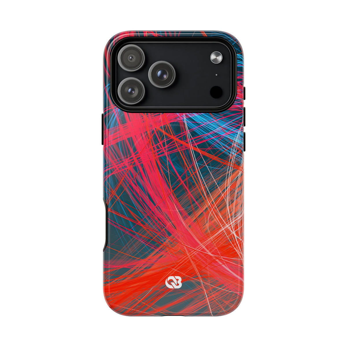 Neon Fiber Stream · Tough 2.0 Magnetic Phone Case for iPhone · Red